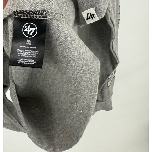 ‘47 Brand Womens Long Sleeve UGA Bulldogs T-shirt Size Small Grey Georgia NCAA - Picture 6 of 7